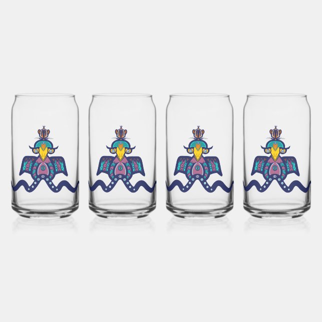 Verre Canette Oiseau et Souris (Gauche)