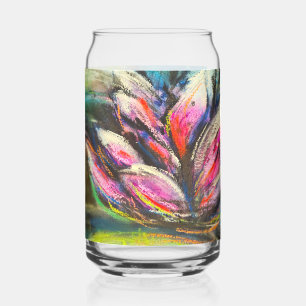 Verre Canette Ondes de calme fleuries