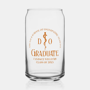 Verre Canette Orange Ostéopathic Médicale School Graduation
