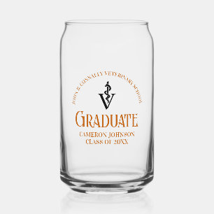 Verre Canette Orange Vétérinaire Diplôme sur mesure