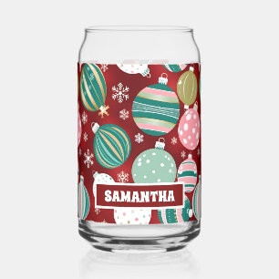 Verre Canette Ornements de Noël rétro vintages et flocons de nei