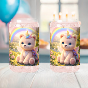 Verre Canette Ours en peluche licorne/lunettes/tasse/vaisselle
