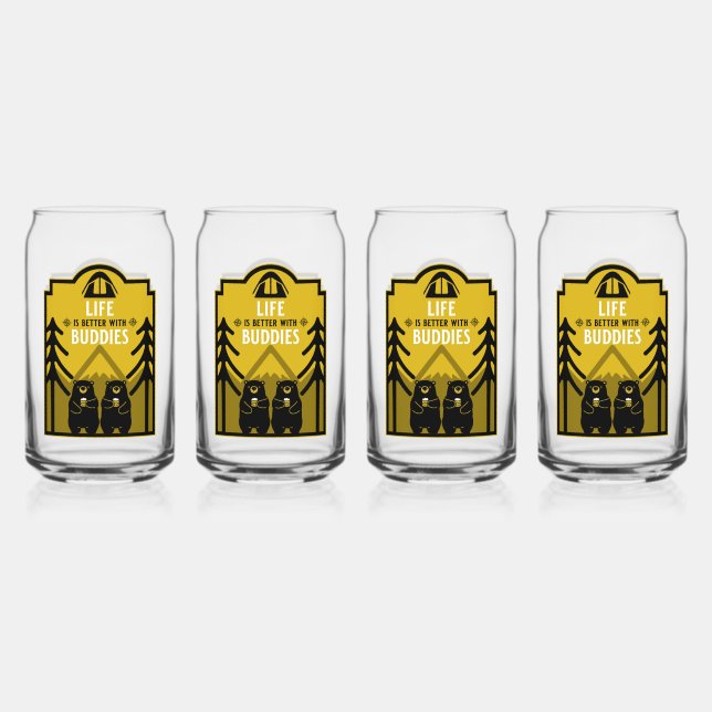 Verre Canette Ours Et Bière Canada (Recto)