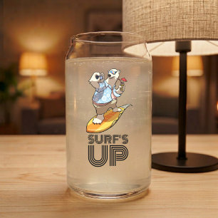 Verre Canette Ours polaire drôle surfeur la vague est haute dess