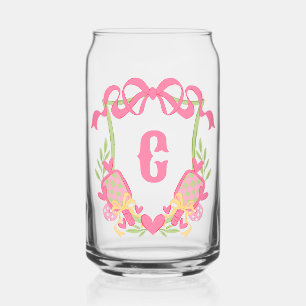 Verre Canette Pagaie rose et vert Pickleball Monogram Crest