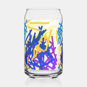 Verre Canette Paint Festive Abstrait moderne