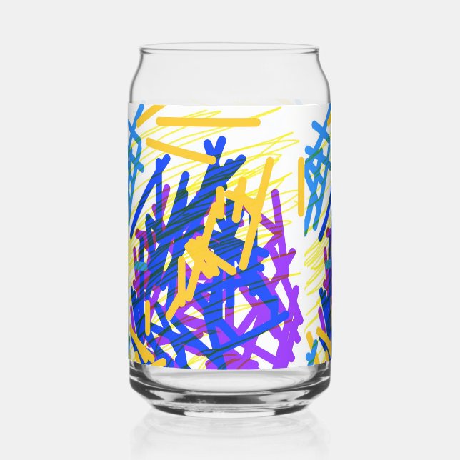 Verre Canette Paint Festive Abstrait moderne (Recto)
