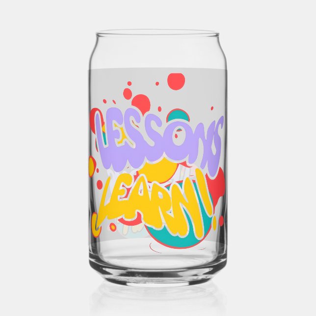VERRE CANETTE  PAINT SPLASH LESSONS LEARN GLASS CUP (Recto)
