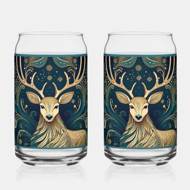 Verre Canette Paisley Deer (Recto)