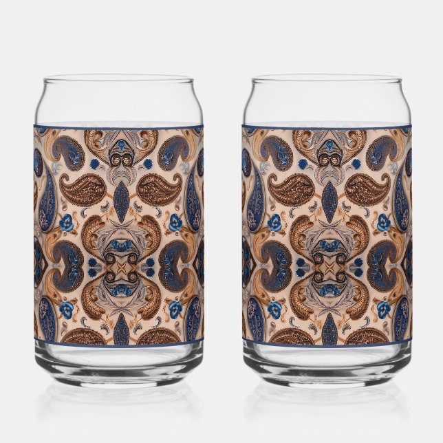 Verre Canette Paisley Soda Glass (Recto)