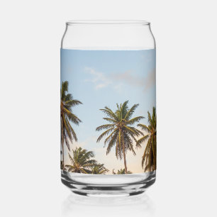 Verre Canette Palmiers de vacances tropicaux