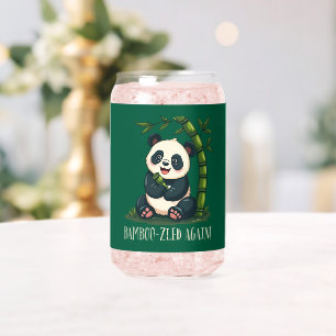 Verre Canette Panda Adorable Enlaçant Bambou Mignon Dessin Animé