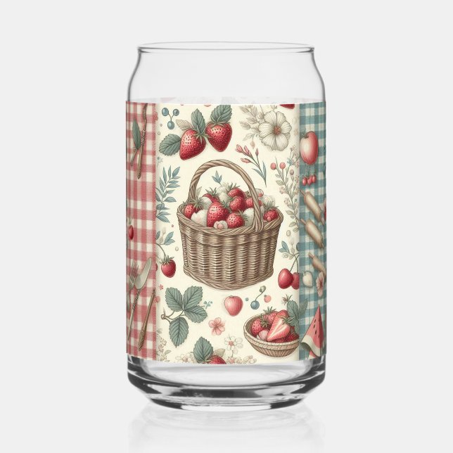 Verre Canette Panier de fruits Gingham Fun (Recto)