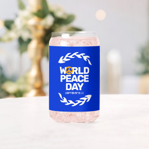 Verre Canette Panneau de paix de la Journée Mondiale de la Paix