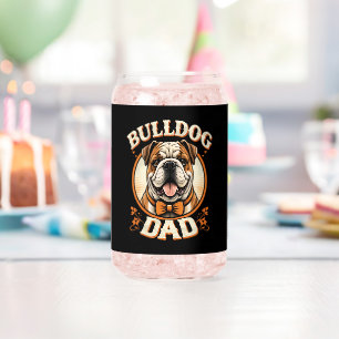 Verre Canette Papa Bouledogue – Cute Vintage Bouledogue Fête des
