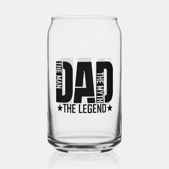 Verre Canette Papa Homme de légende (Recto)