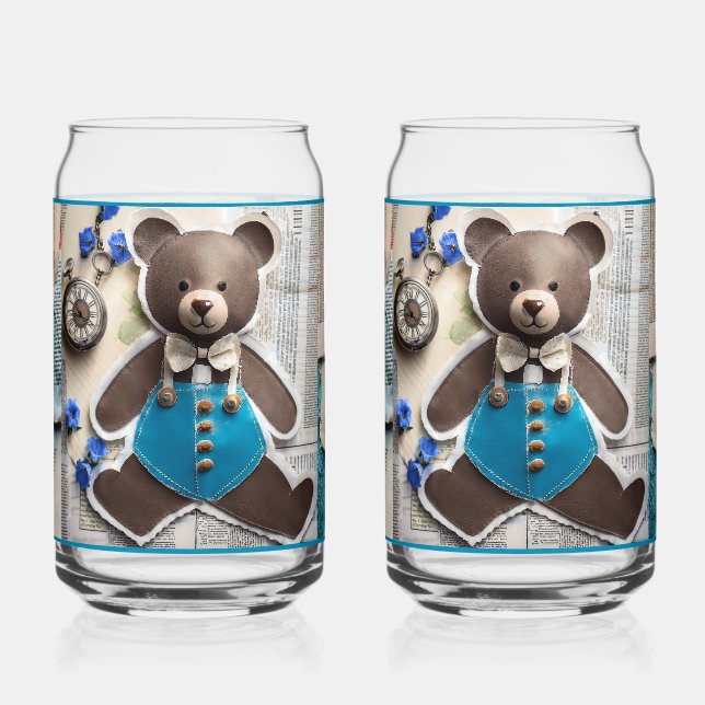 Verre Canette Paper Bear Soda Glass (Recto)