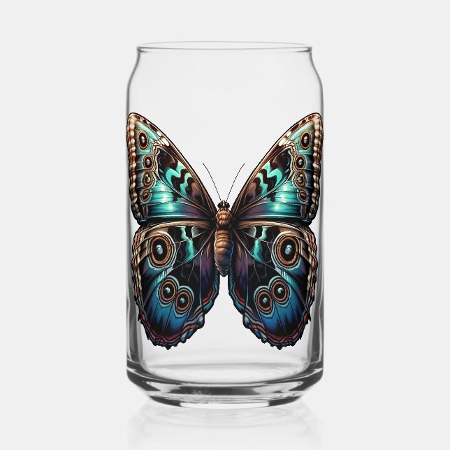 Verre Canette Papillon Bleu (Recto)