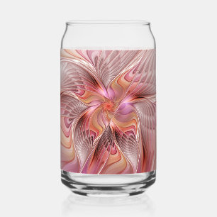 Verre Canette Papillon coloré abstrait art fantastique fractal