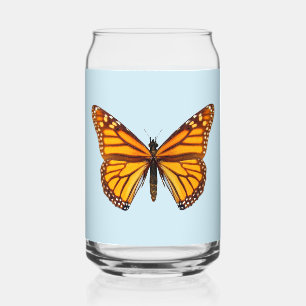 Verre Canette Papillon Monarque