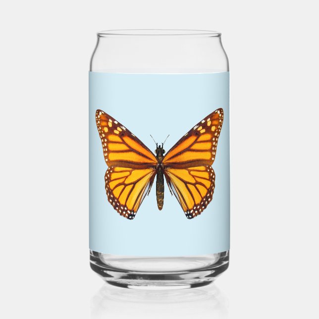 Verre Canette Papillon Monarque (Recto)