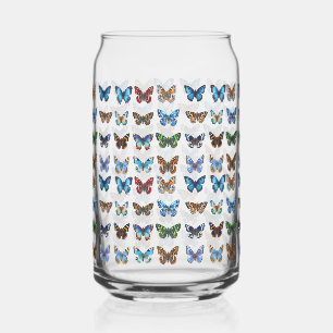 Verre Canette Papillons