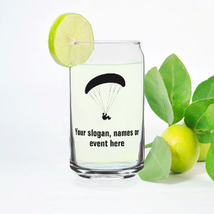 Verre Canette Paragliding Motif texte entièrement personnalisabl