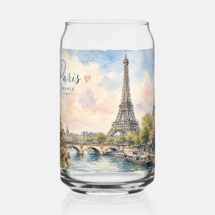 Verre Canette Paris France Tour Eiffel rivière seine