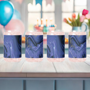 Verre Canette Parties scintillant bleue Galaxy Swirl Abstrait Mo