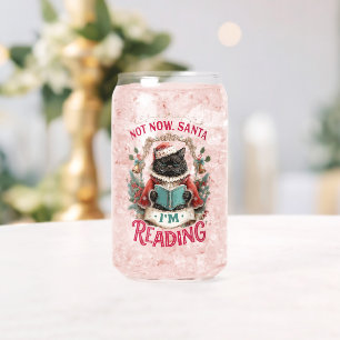 Verre Canette Pas maintenant, le Père Noël, je lis 