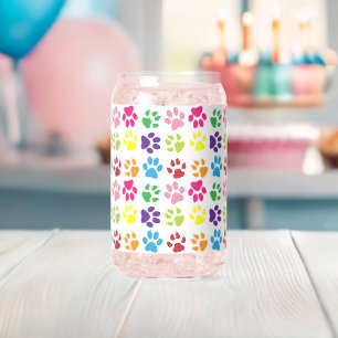 Verre Canette Paws Colorés, Paws Chiens, Paws Chat