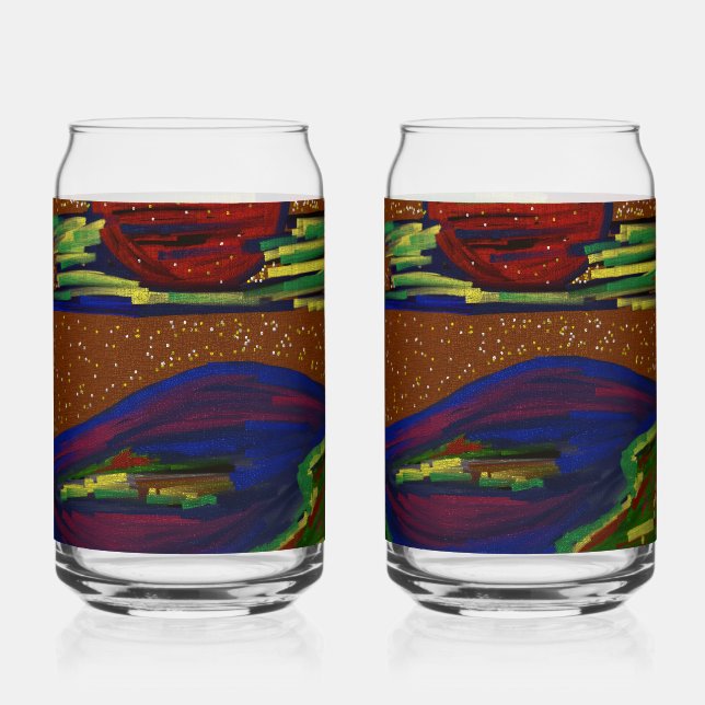 Verre Canette Paysage Coloré (Recto)
