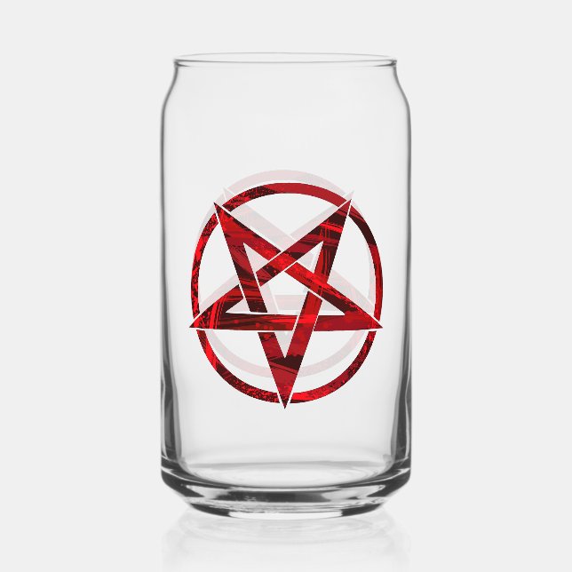 Verre Canette Pentagramme du Diable Rouge (Recto)