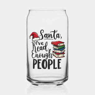 Verre Canette Père Noël J'ai lu assez de gens Réserver l'amour d