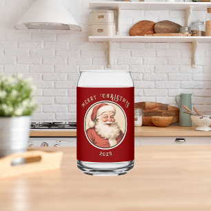 Verre Canette Père Noël Rétro Vintage