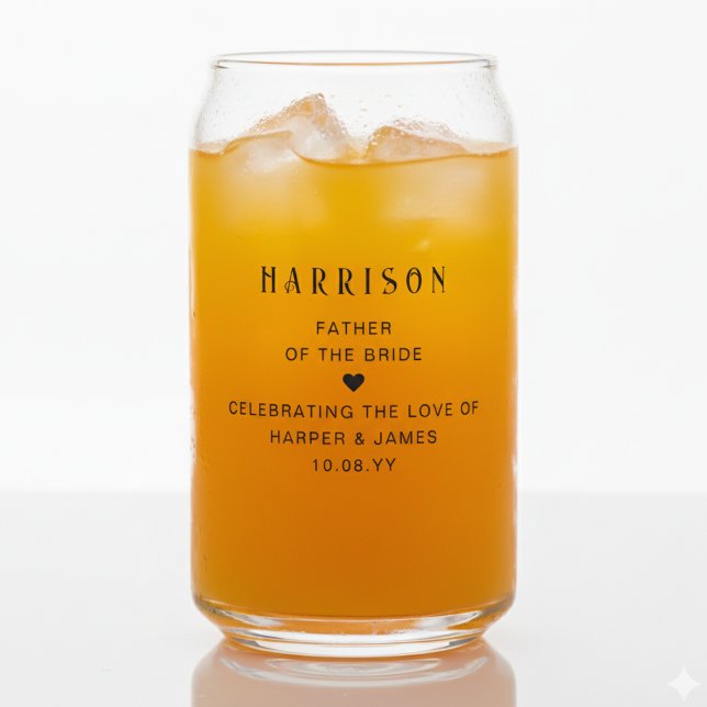 Verre Canette Personalised Father Of The Groom Wedding Party (Créateur téléchargé)