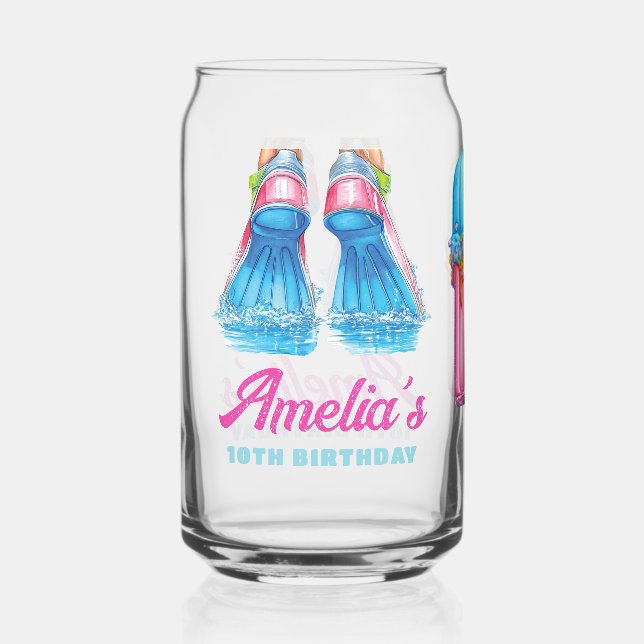 Verre Canette Personalized Waterpark Birthday (Recto)