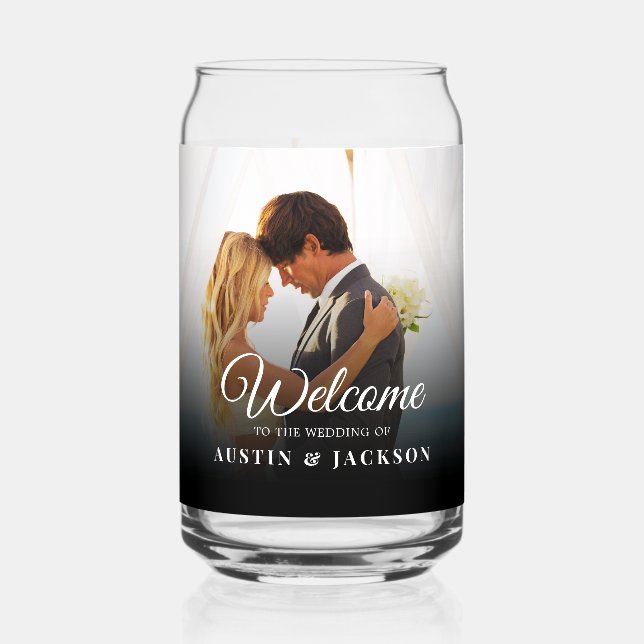 Verre Canette Personalized Wedding Photo (Recto)