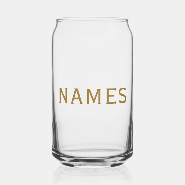 Verre Canette Personalized With Last Name or Nickname on Them (Recto)