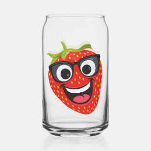 Verre Canette Personnage de fraise cool – Art de fruit Kawaii am