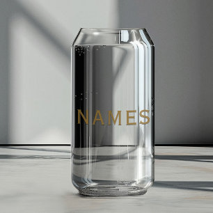 Verre Canette Personnalisé avec le nom de famille ou le surnom