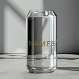 Verre Canette Personnalisé avec le nom de famille ou le surnom