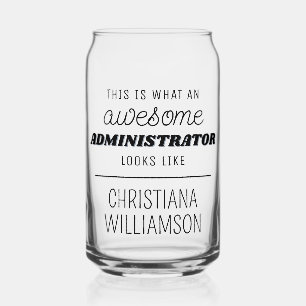Verre Canette Personnalisé Awesome Administrateur amusant