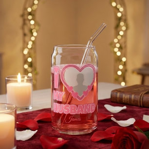 Verre Canette Personnalisé J'aime mon mari – Ajouter une photo e