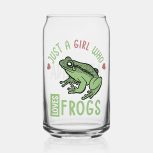 Verre Canette Personnalisé Juste une fille qui aime les grenouil