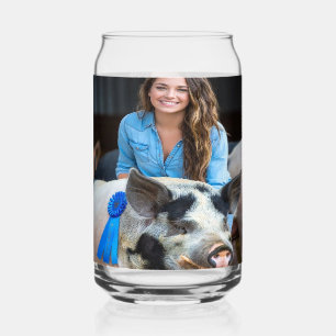 Verre Canette Personnaliser la photo de porc de l'exposition de