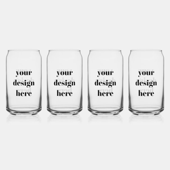 Verre Canette Personnaliser ou Customiser (Recto)