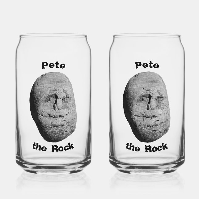 Verre Canette Pete the Rock Glassware (Recto)