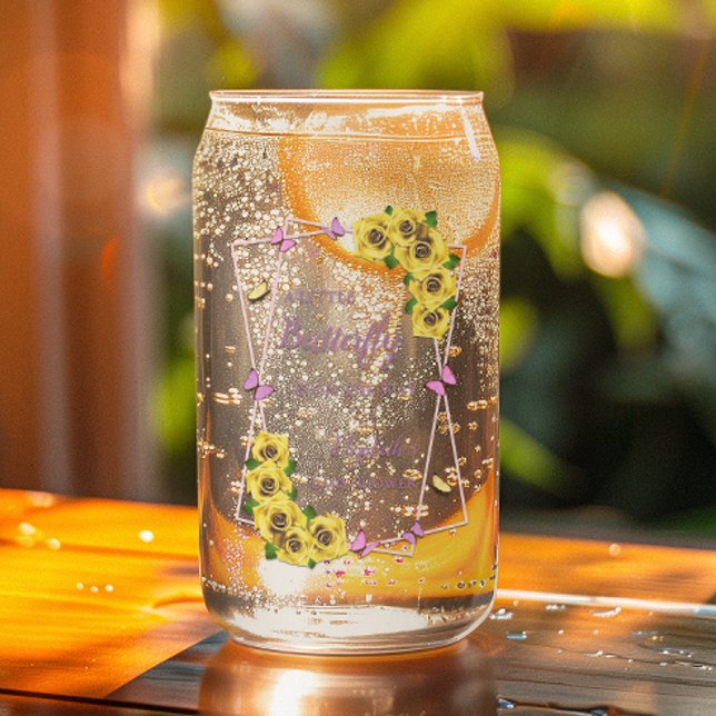 Verre Canette Petit Baby shower papillon (Créateur téléchargé)