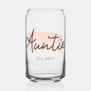 Verre Canette Petite minuscule Bébé rose Brush Stroke Nouvelle t